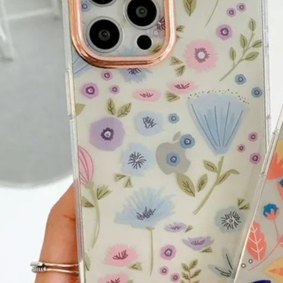 Free Screen Protector With Transparent Flower I Phone case - Picture 2 of 6